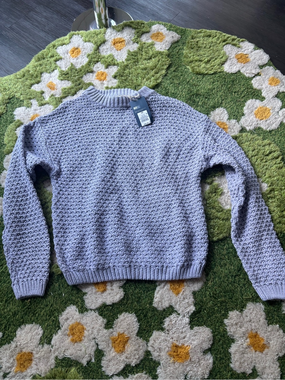 Target Lavender Textured Crewneck Sweater